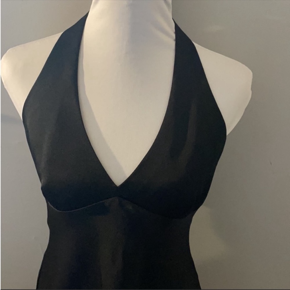 bcbgmaxazria black mini dress over the neck tie - Picture 3 of 11